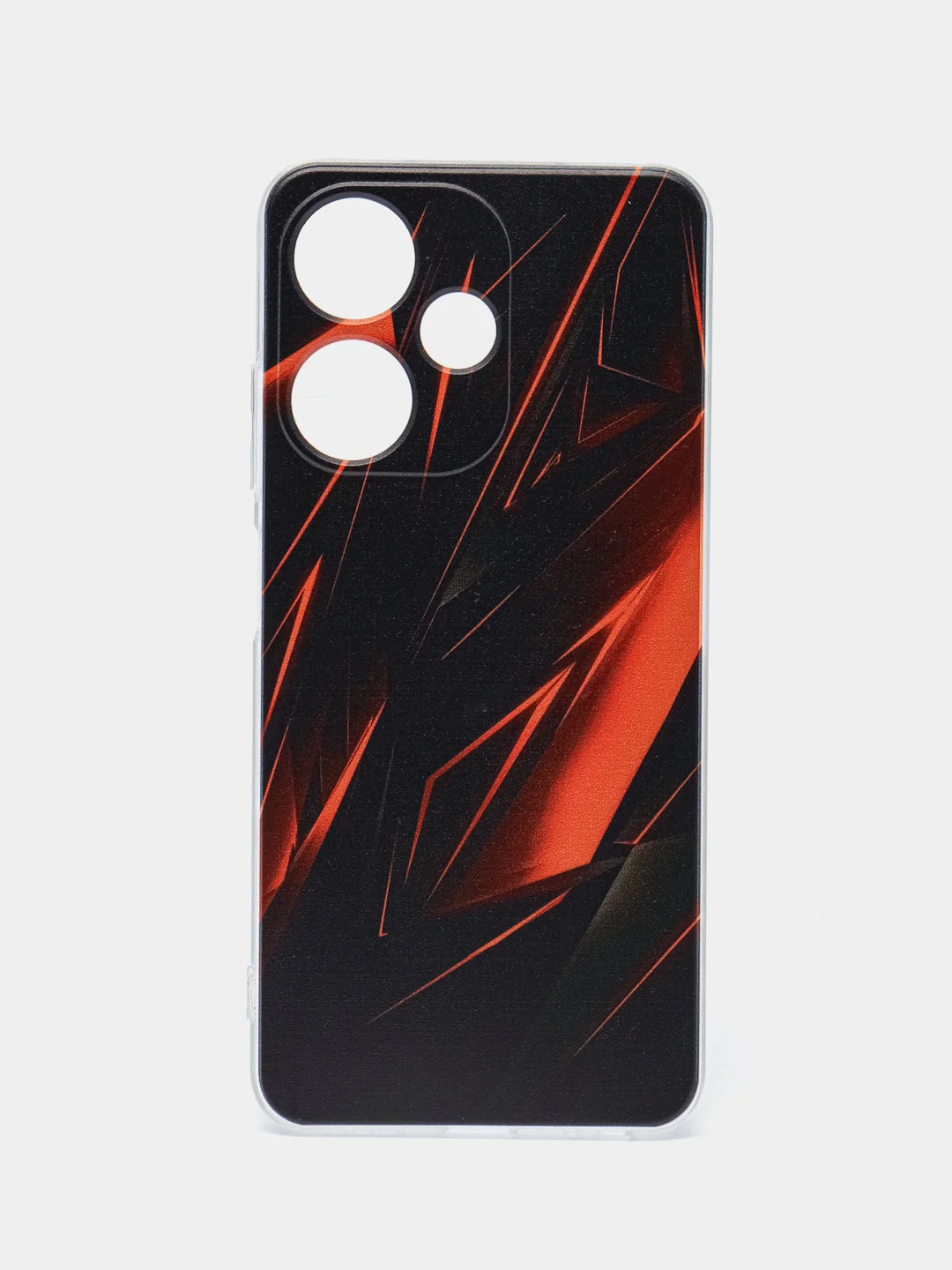 Красный чехол на Infinix Hot 30i (Инфиникс Хот 30и) с рисунком, прозрачный