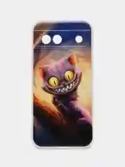 Индиго силиконовый чехол на Google Pixel 8A (Гугл Пиксель 8А), с рисунком, защита камеры