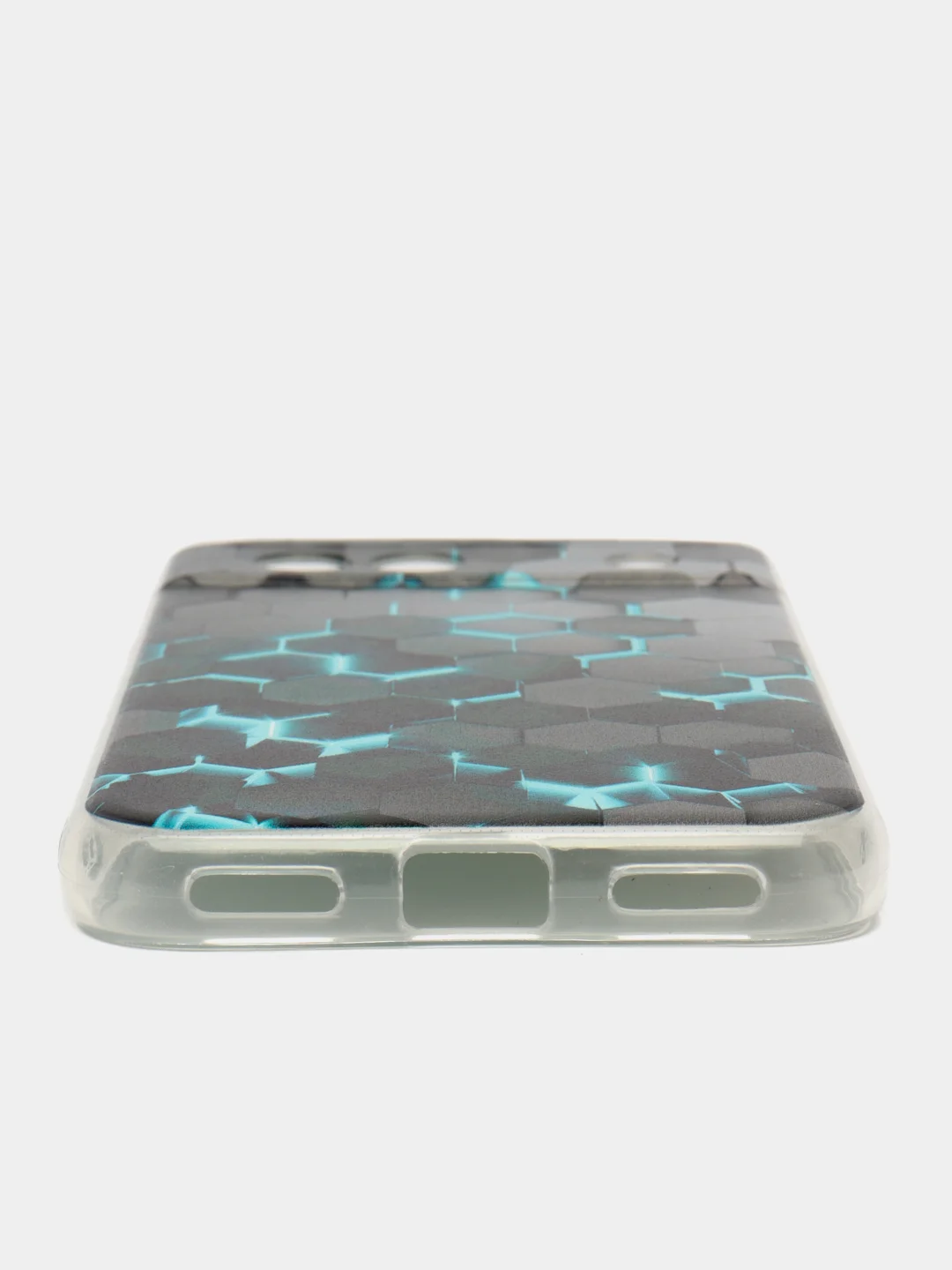 Бирюзовый силиконовый чехол на Google Pixel 8A (Гугл Пиксель 8А), с рисунком, защита камеры