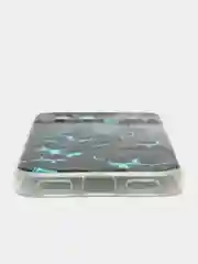 Бирюзовый силиконовый чехол на Google Pixel 8A (Гугл Пиксель 8А), с рисунком, защита камеры