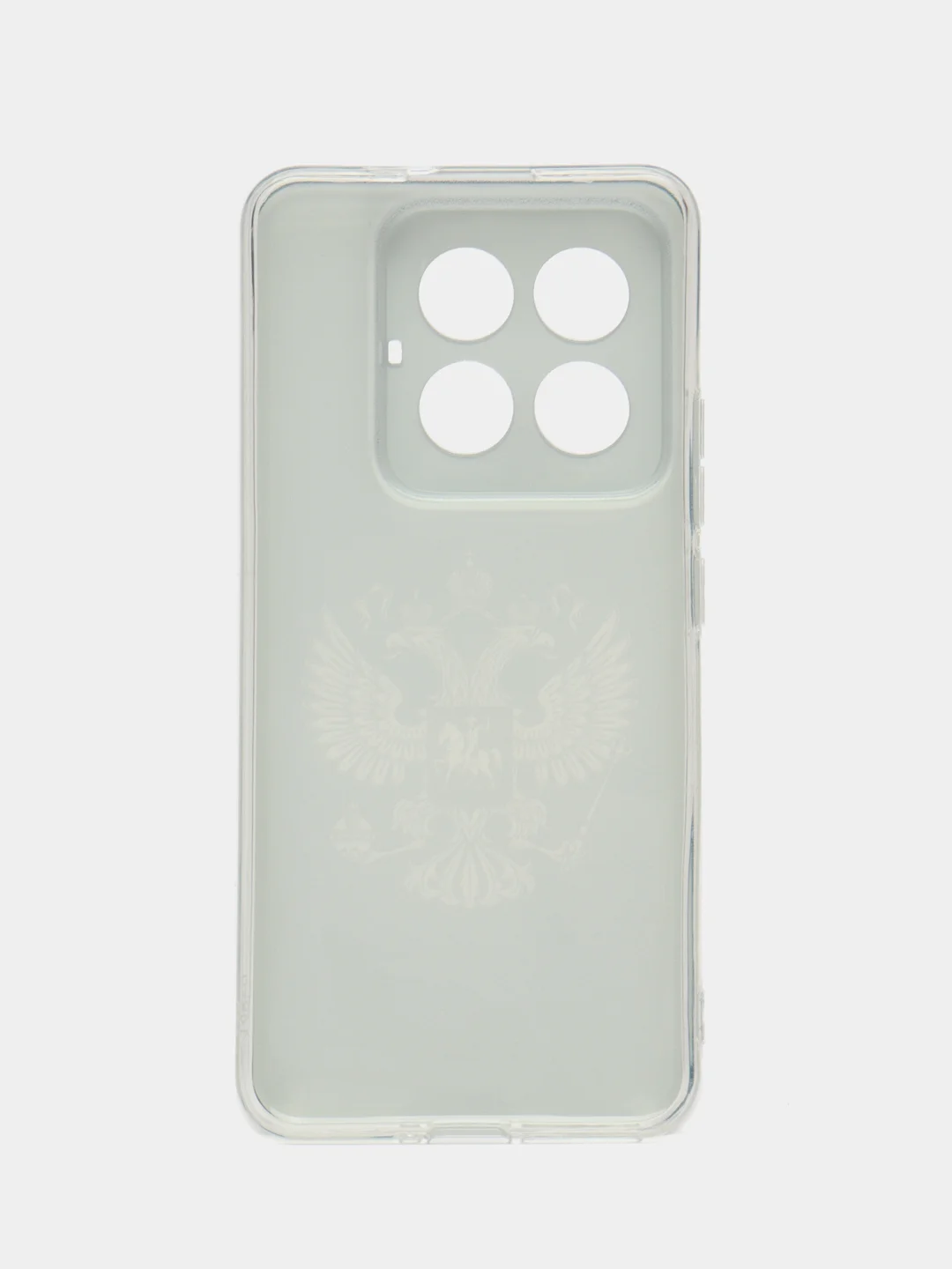 Приглушённый хаки силиконовый чехол на Xiaomi 14 Pro (Сяоми 14 Про), прозрачный, с рисунком, защита камеры