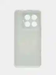 Приглушённый хаки силиконовый чехол на Xiaomi 14 Pro (Сяоми 14 Про), прозрачный, с рисунком, защита камеры