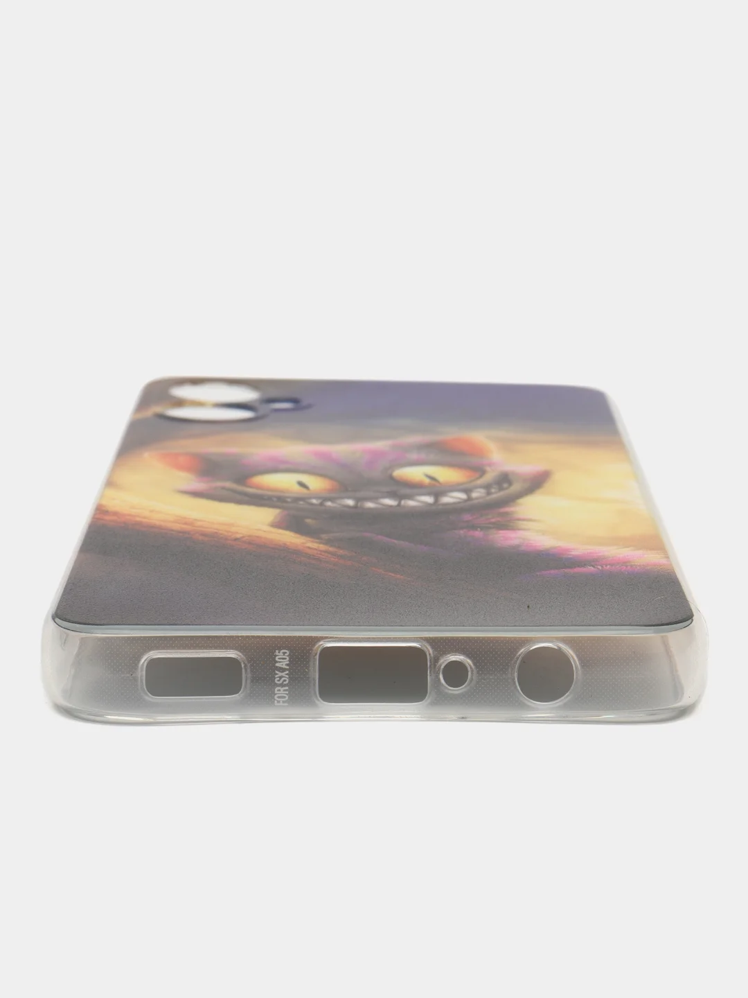 Индиго силиконовый чехол Samsung Galaxy A05 (Самсунг А05), прозрачный с рисунком, защита камеры