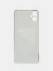 Тёмно-коричневый силиконовый чехол Samsung Galaxy A05 (Самсунг А05), прозрачный с рисунком, защита камеры