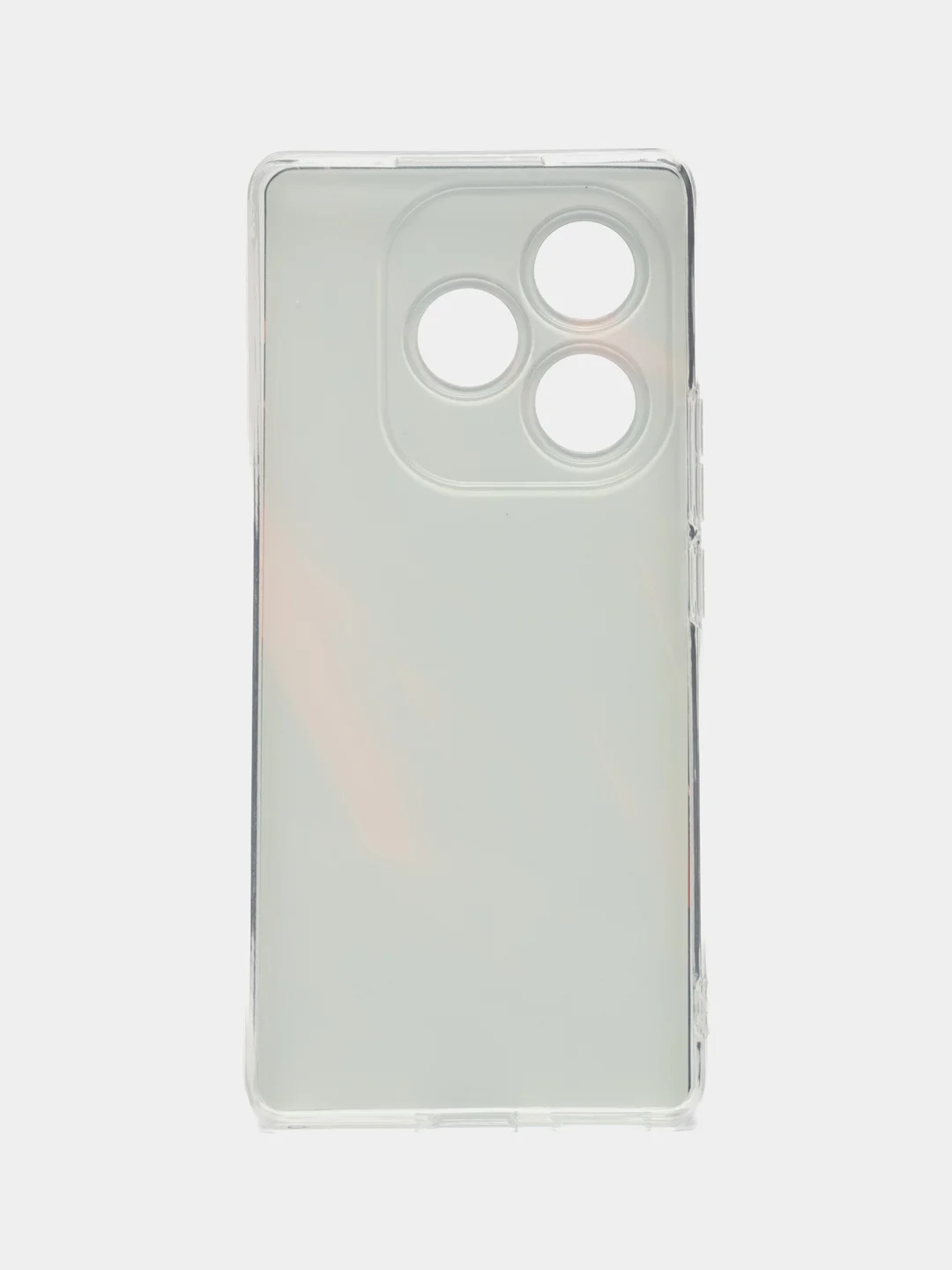 Красный силиконовый чехол на Itel S23 Plus / Ител S23 Плюс прозрачный, с рисунком, защита камеры