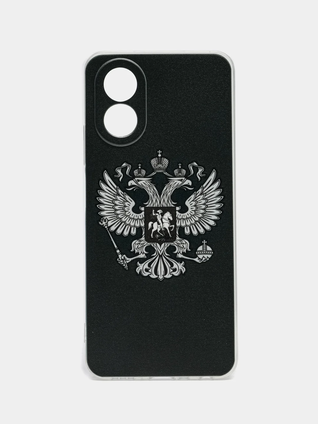 Приглушённый хаки силиконовый чехол Oppo A38/A18 (Оппо A38/Оппо А18), прозрачный, с рисунком, защита камеры