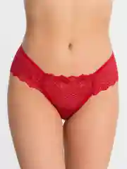 Красный трусы кружевные женские