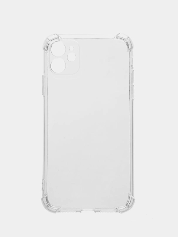Чехол на iPhone 11/12/13/Pro/Pro Max, силиконовый, прозрачный, противоударный