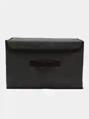 Серый кофр для хранения вещей, белья, короб для мелочи с крышкой, корзина для игрушек