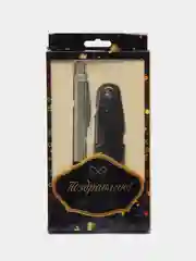 Черный подарочный набор для мужчины, набор для авто, ручка подарочная, ароматизатор в машину