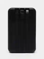 Черный powerbank со встроенными кабелями, Lightning, Type-C,10000 mAh,беспроводная зарядка