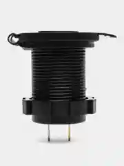 Розетка USB врезная автомобильная на 2 места круглая с синим индикатором 12V-24V