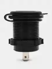 Розетка врезная автомобильная c разъемами быстрой зарядки USB QC 3.0 и PD круглая 12V-24V