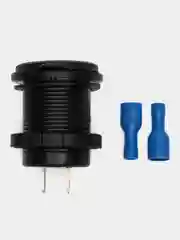Розетка врезная автомобильная c разъемами быстрой зарядки USB QC 3.0 и PD круглая 12V-24V