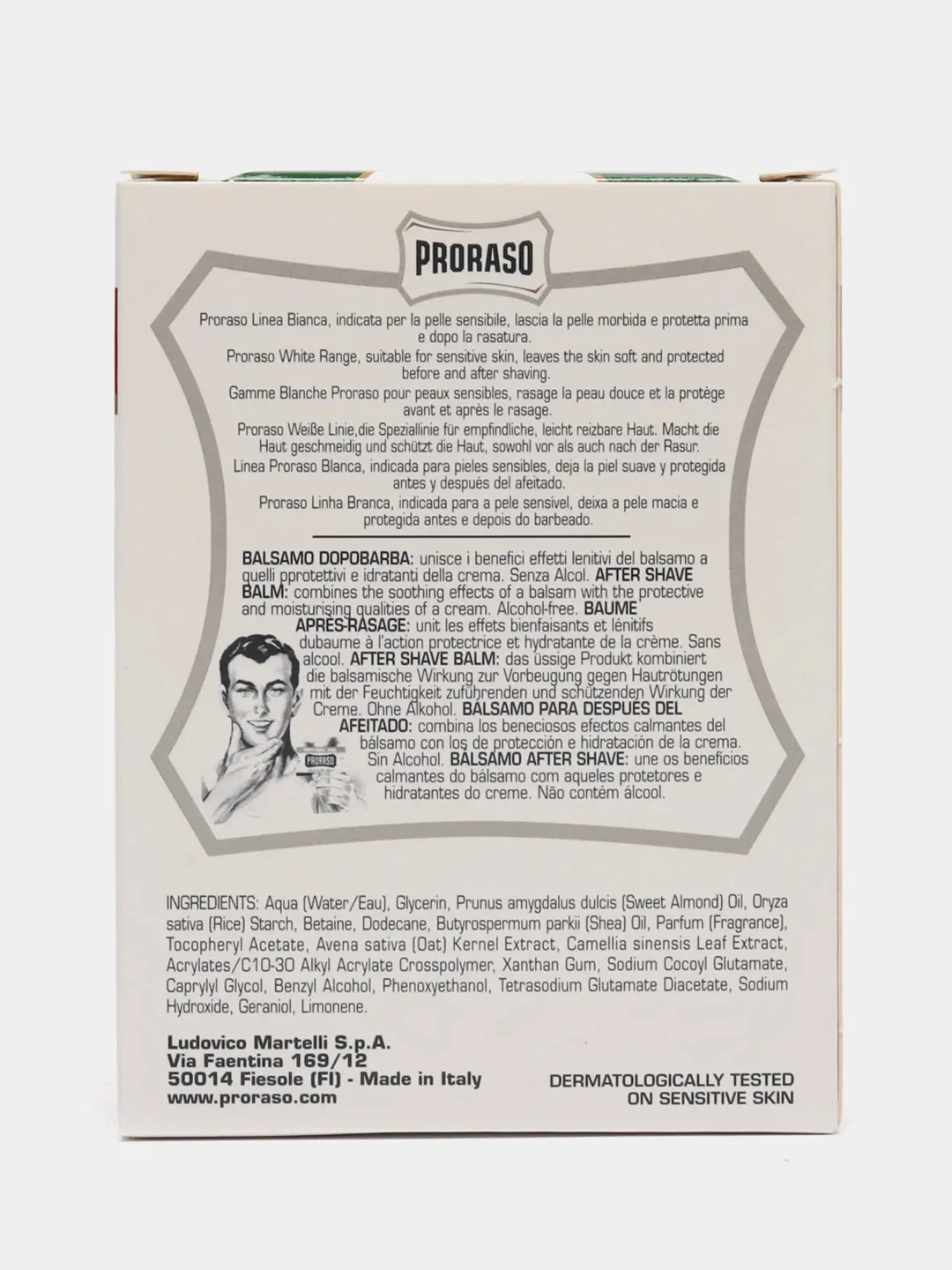 Proraso Green Tea After shave - Бальзам после бритья Зелёный чай и Овёс 100 мл / Прорасо