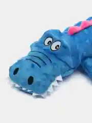 Синий игрушка для собак мягкая, с пищалкой и шуршалками "Крокодил"