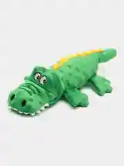 Зеленый игрушка для собак мягкая, с пищалкой и шуршалками "Крокодил"