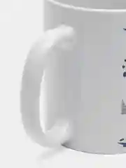 Голубой кружка с принтом и надписью