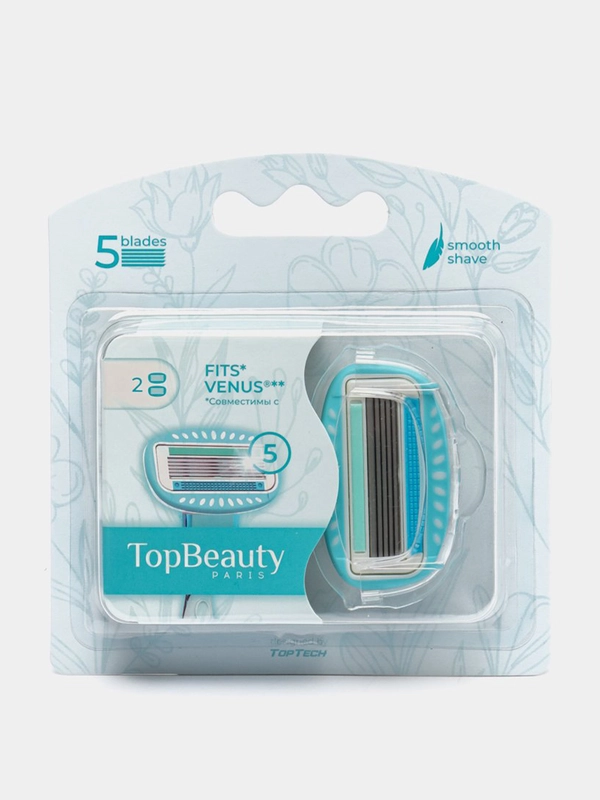 Сменные кассеты TopBeauty Paris, 5 лезвий, совместимые с GILLEТТE Venus