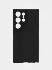 Черный чехол для Samsung Galaxy S24/S24 Plus/S24 Ultra силиконовый BROSCORP матовый / прозрачный