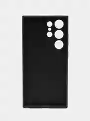 Черный чехол для Samsung Galaxy S24/S24 Plus/S24 Ultra силиконовый BROSCORP матовый / прозрачный