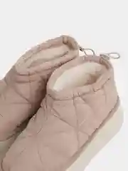 Бежевый дутики женские, зимние, с мехом