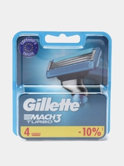 Сменные кассеты Gillette "Mach3 Turbo", 4 штуки