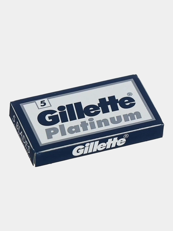 Платинум лезвия PLATINUM, 5 штук, сменные лезвия для безопасных бритв Gillette