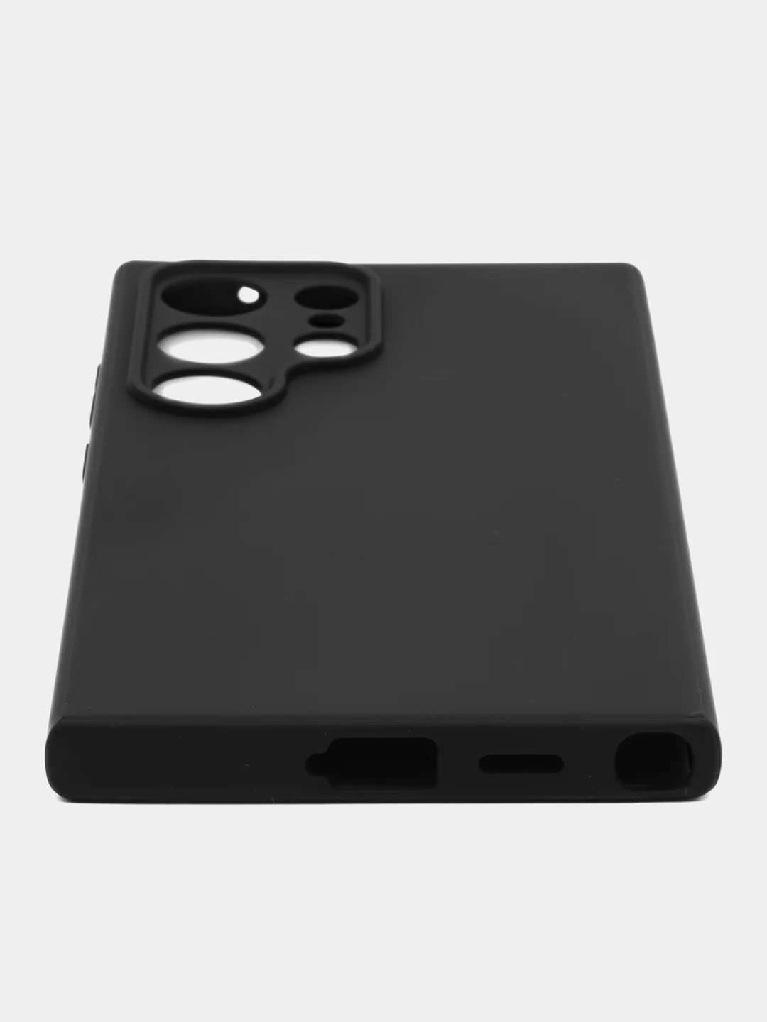 Черный чехол для Samsung Galaxy S24/S24 Plus/S24 Ultra силиконовый BROSCORP матовый / прозрачный