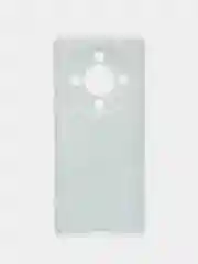 Бирюзовый силиконовый чехол на Honor X9B (Хонор X9B), прозрачный, с рисунком, защита камеры