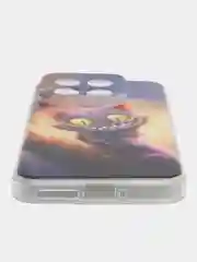 Индиго силиконовый чехол на Xiaomi 14 / Сяоми 14 прозрачный, с рисунком, защита камеры