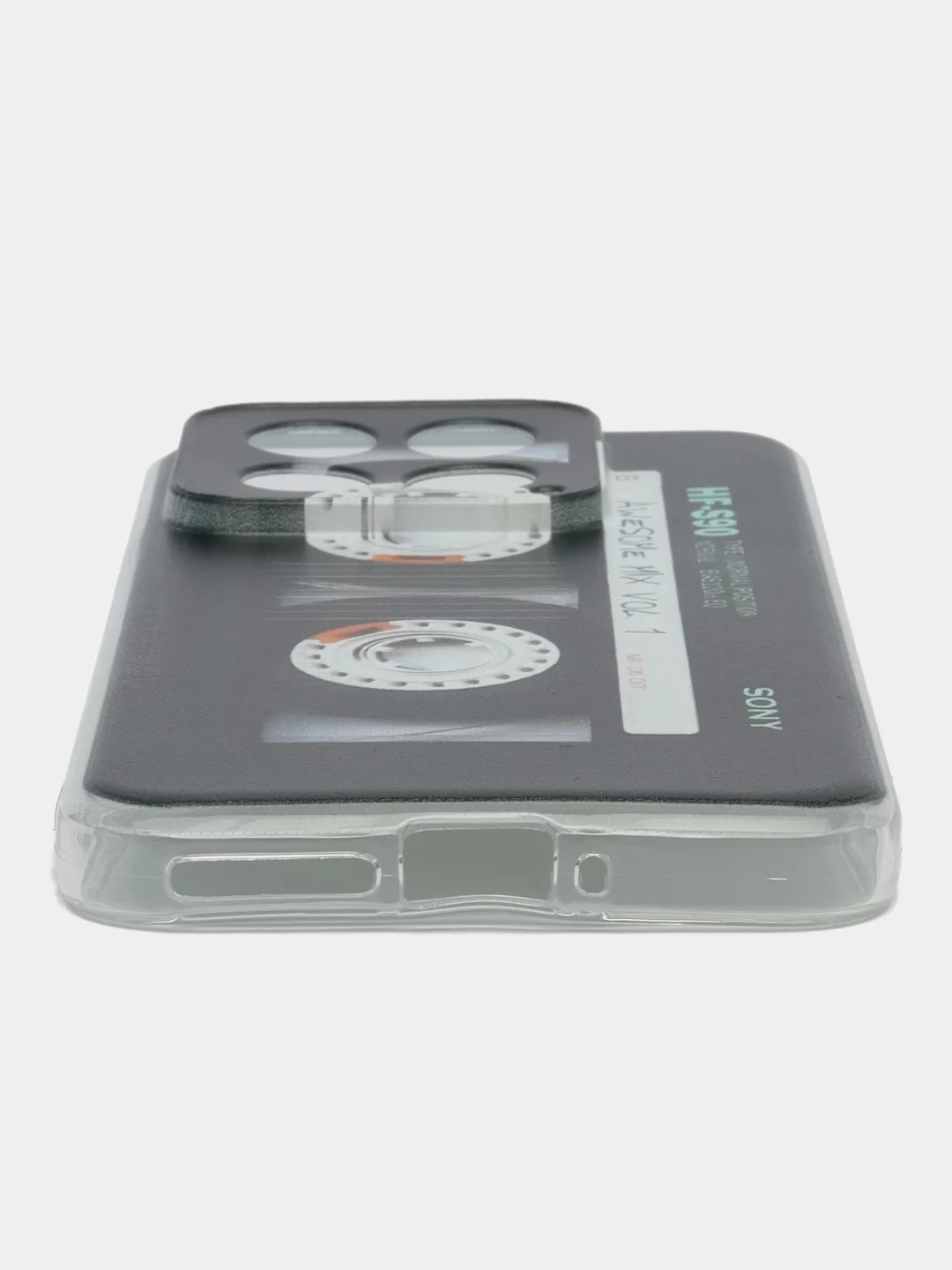 Хром силиконовый чехол на Xiaomi 14 / Сяоми 14 прозрачный, с рисунком, защита камеры