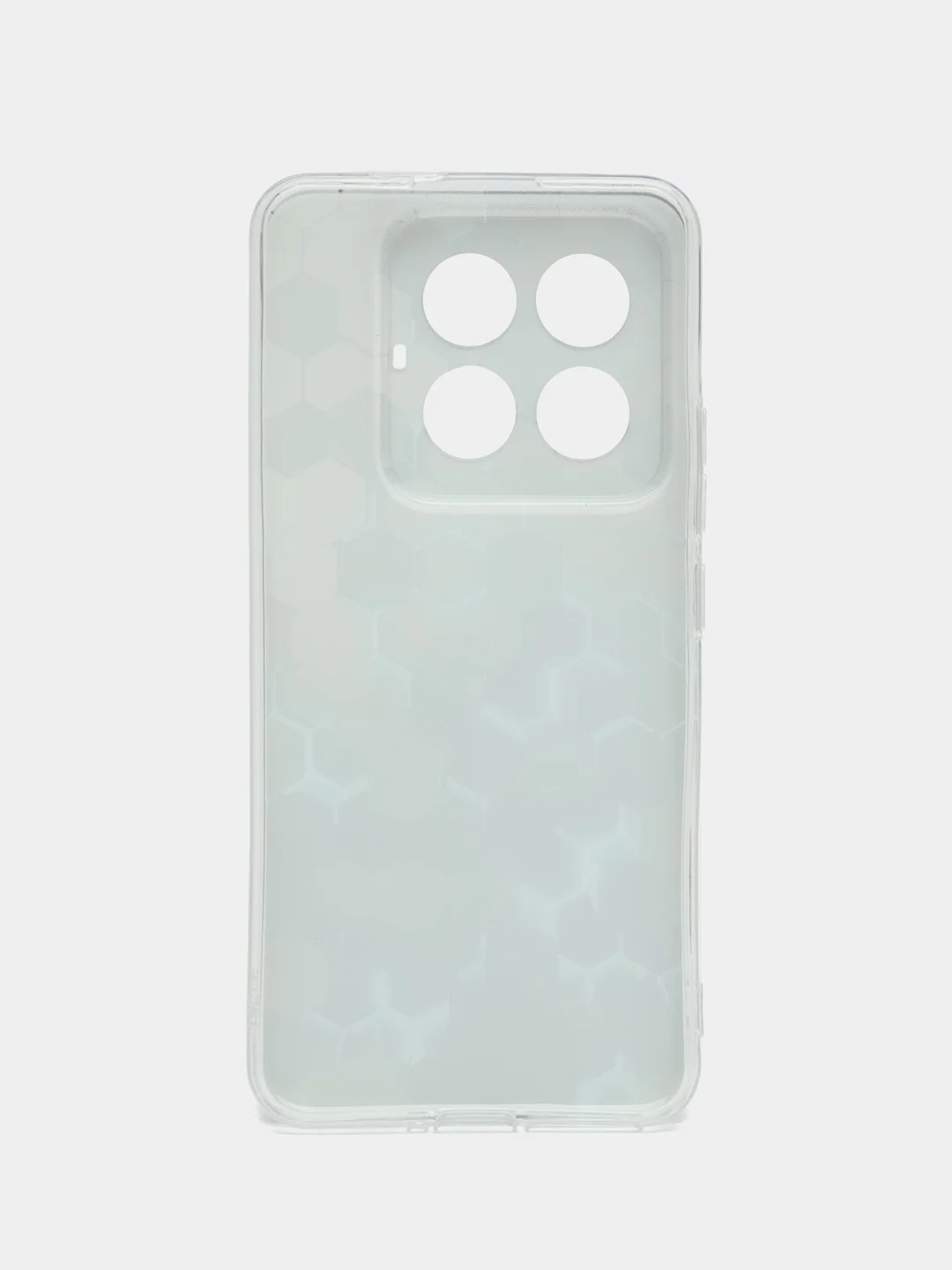 Бирюзовый силиконовый чехол на Xiaomi 14 Pro (Сяоми 14 Про), прозрачный, с рисунком, защита камеры