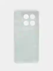 Бирюзовый силиконовый чехол на Xiaomi 14 Pro (Сяоми 14 Про), прозрачный, с рисунком, защита камеры
