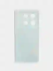 Светло-синий силиконовый чехол на Infinix Zero 30 5G (Инфиникс Зеро 30 5G), с рисунком, защита камеры