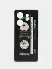 Хром силиконовый чехол на Infinix Zero (Инфиникс Зеро) 30 4G, с рисунком и защитой камеры