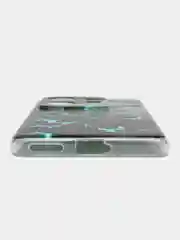 Бирюзовый силиконовый чехол на Infinix Zero (Инфиникс Зеро) 30 4G, с рисунком и защитой камеры