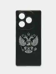 Приглушённый хаки силиконовый чехол на Itel S23 Plus / Ител S23 Плюс прозрачный, с рисунком, защита камеры