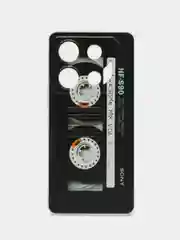 Хром силиконовый чехол на Infinix GT 10 Pro (Инфиникс GT 10 Про), с рисунком, защита камеры