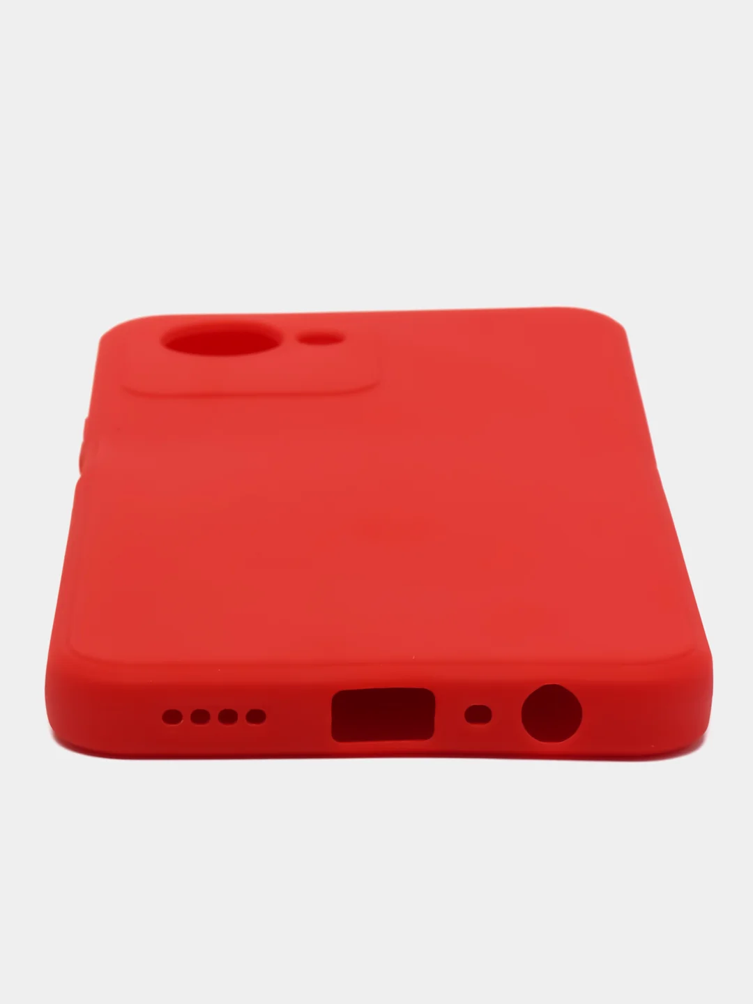 Красный чехол Realme C30/C30s, Narzo 50i Prime (Реалми С30), силиконовый, с мягким подкладом
