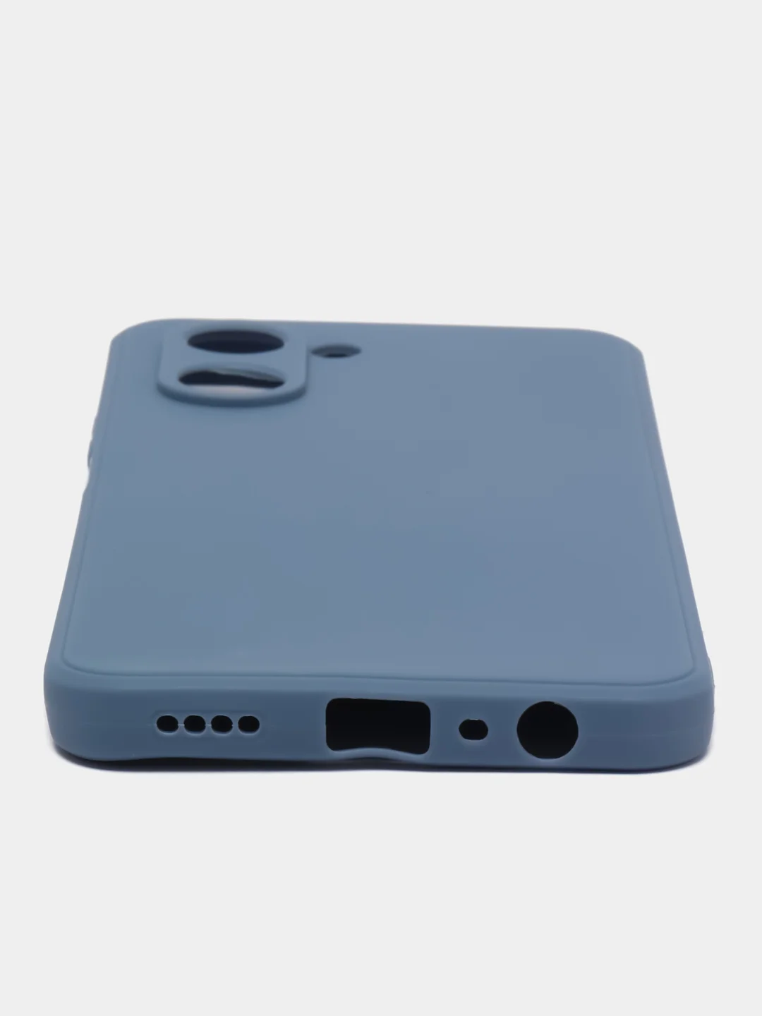 Синий меланж чехол для Realme C33 (Реалми С33), силиконовый, цветной, с мягким подкладом