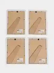 Рамка для фотографий на стену А4 21х30, набор 4 штуки, Мдф, белая, Brauberg Basic, 391258