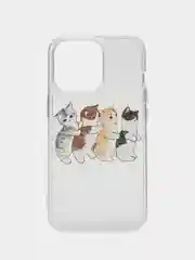 Серый чехол для iPhone 11 13 14 15 12/12Pro, 13,14 Pro Max, XR, XS, 7/8 с принтом