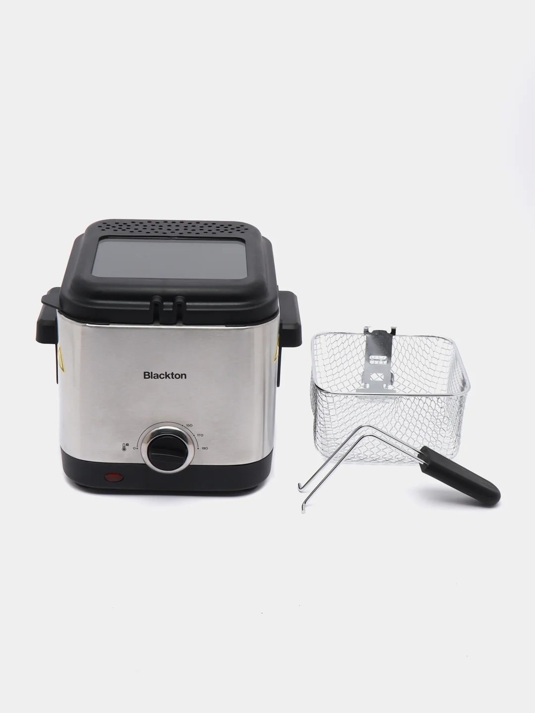 Серый металлик фритюрница Blackton Bt DF1110, антипригарная, 1,5 л, 900 Вт