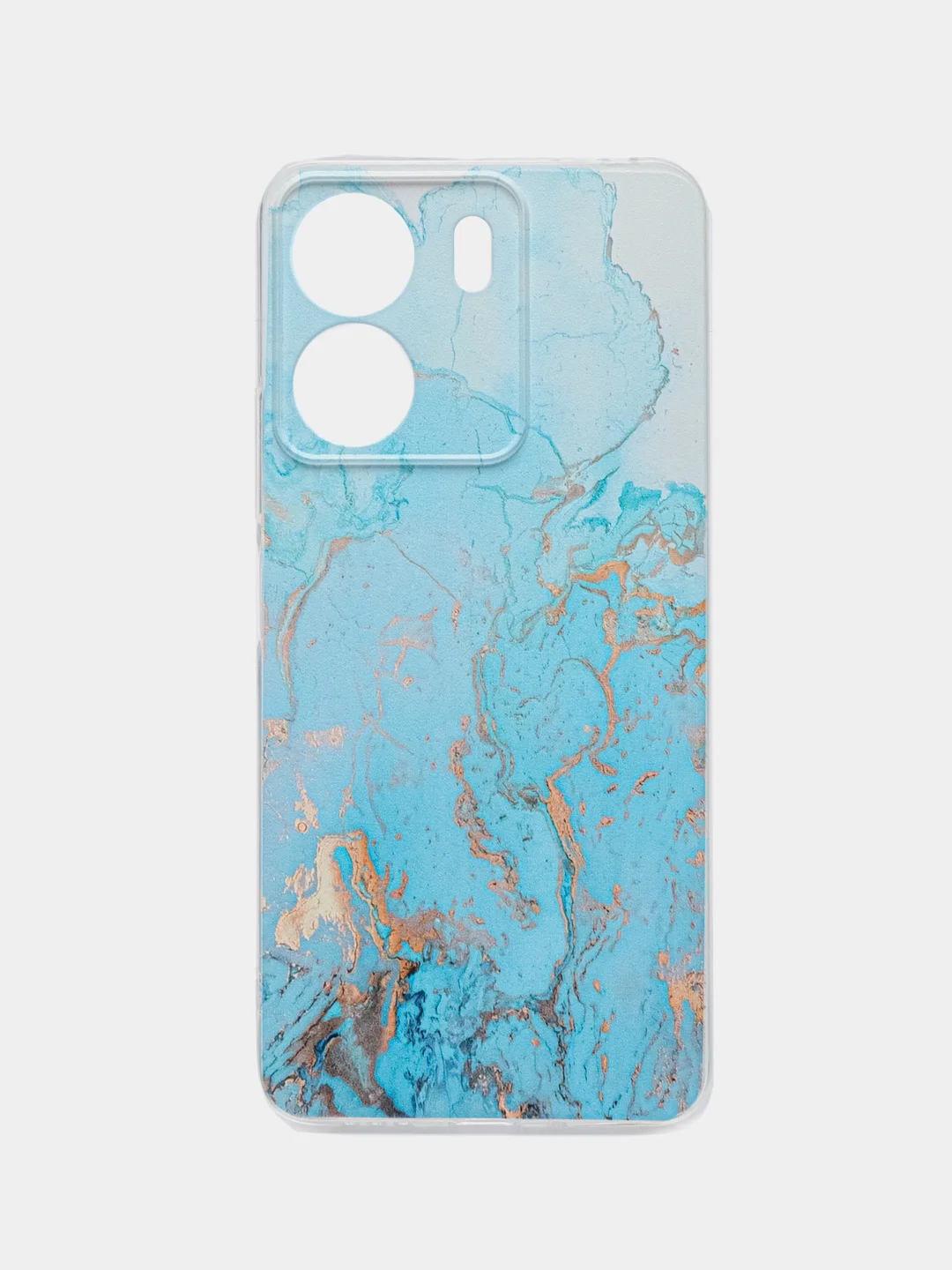 Светло-синий силиконовый чехол на Xiaomi Redmi 13C/Poco C65 (Сяоми Редми 13C/Поко С65), с рисунком