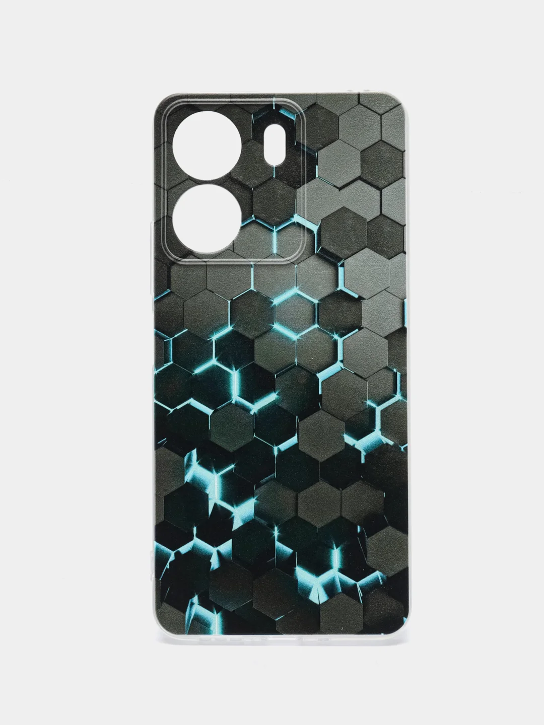 Бирюзовый силиконовый чехол на Xiaomi Redmi 13C/Poco C65 (Сяоми Редми 13C/Поко С65), с рисунком