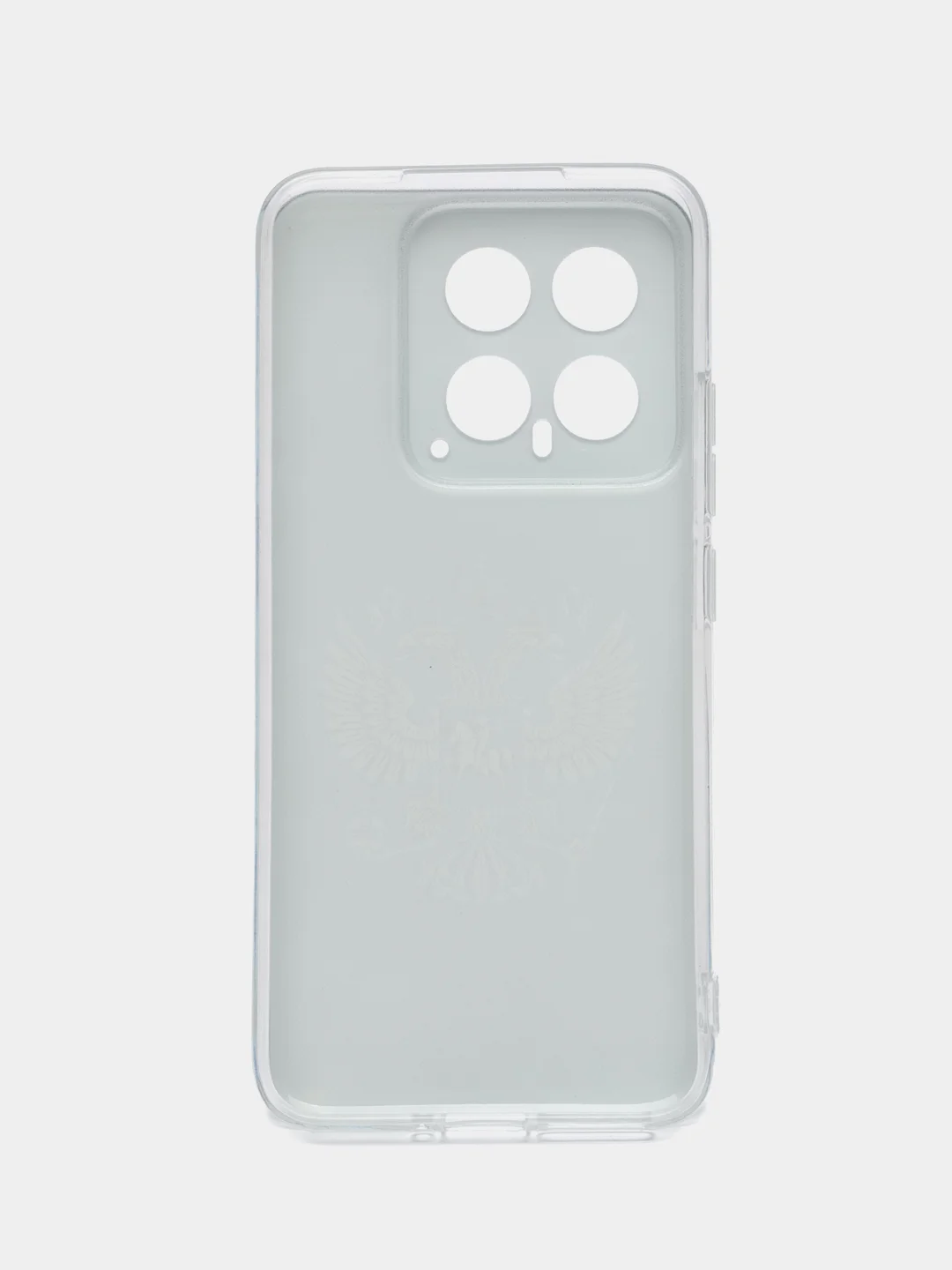 Приглушённый хаки силиконовый чехол на Xiaomi 14 / Сяоми 14 прозрачный, с рисунком, защита камеры
