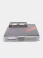 Красный силиконовый чехол на Xiaomi 14 / Сяоми 14 прозрачный, с рисунком, защита камеры