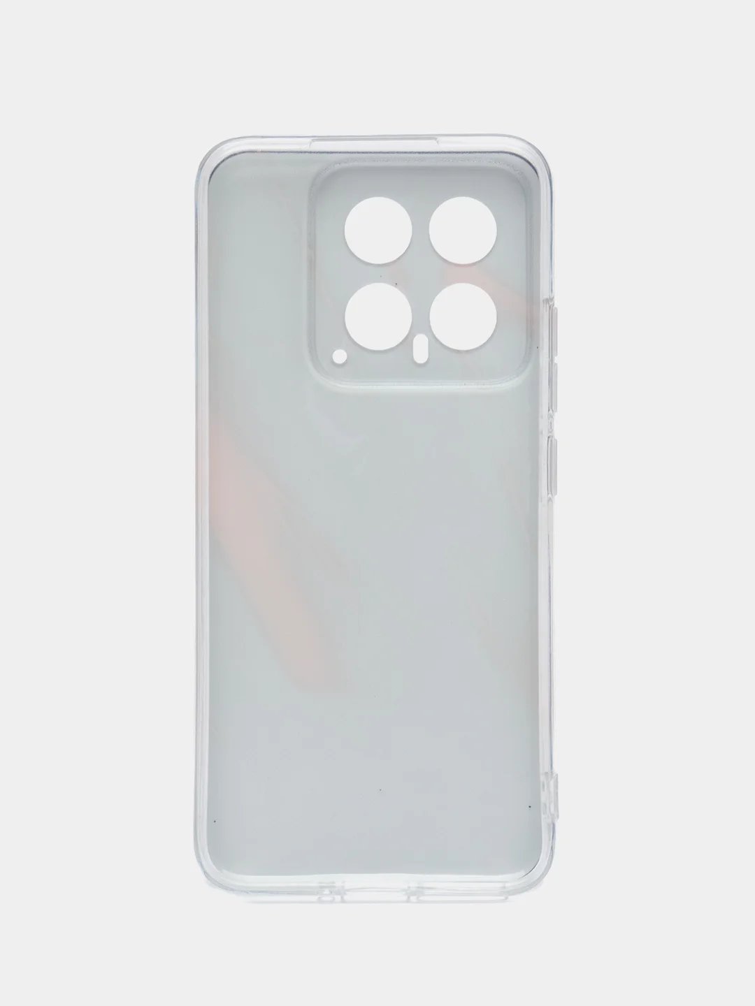 Красный силиконовый чехол на Xiaomi 14 / Сяоми 14 прозрачный, с рисунком, защита камеры