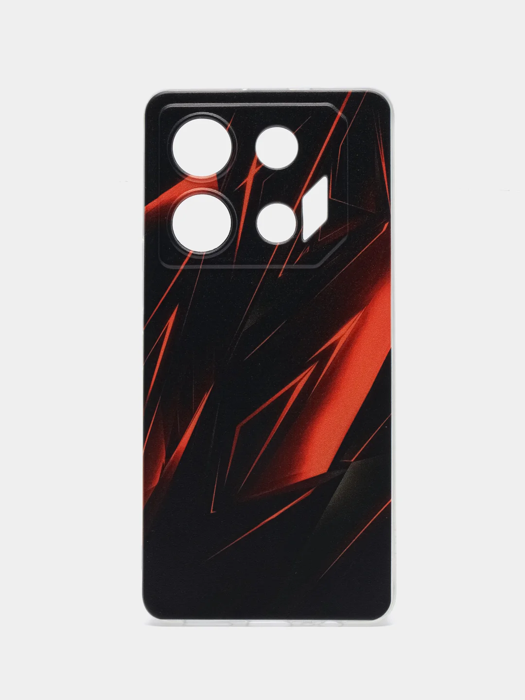 Красный силиконовый чехол на Infinix GT 10 Pro (Инфиникс GT 10 Про), с рисунком, защита камеры